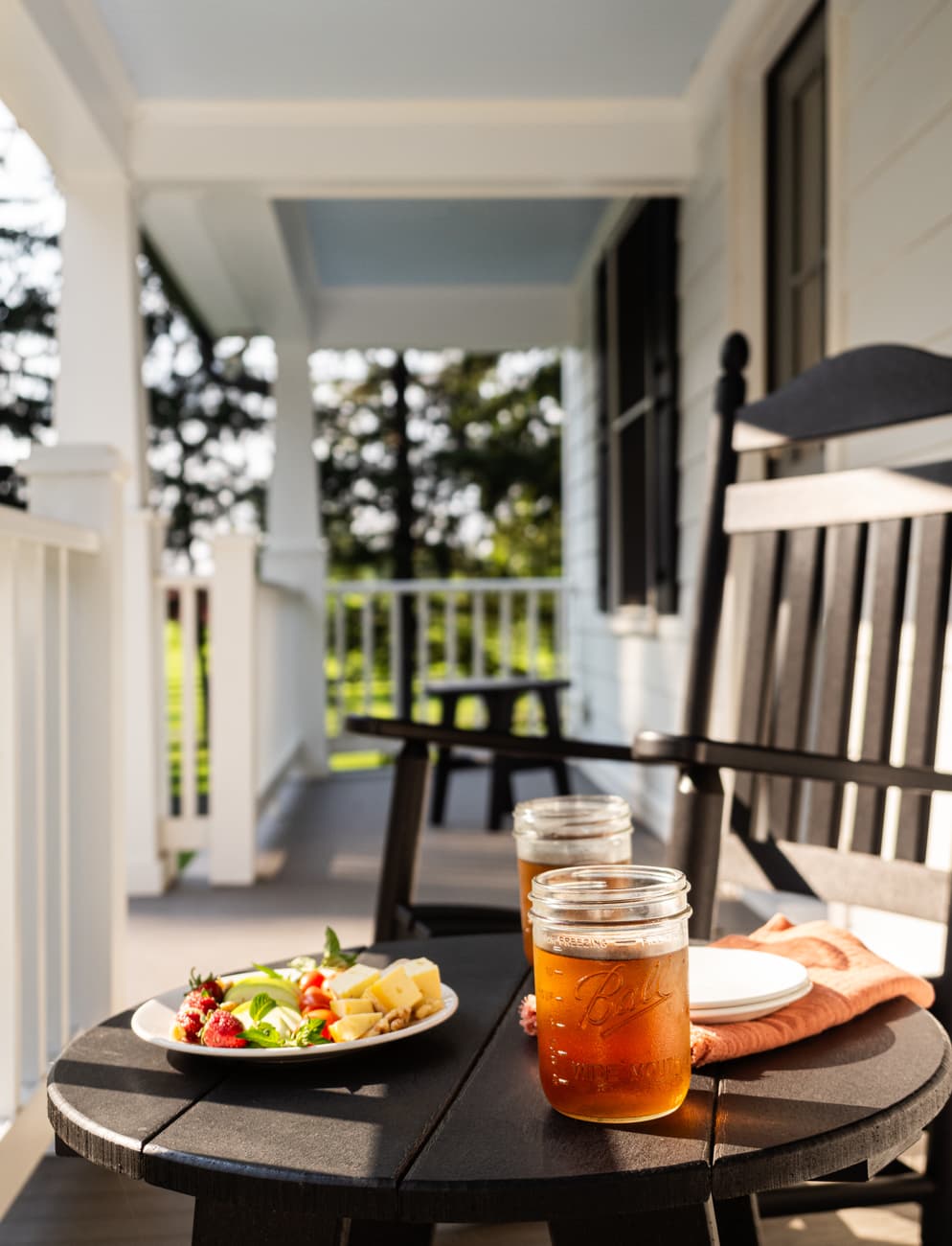 Snacks on the porch