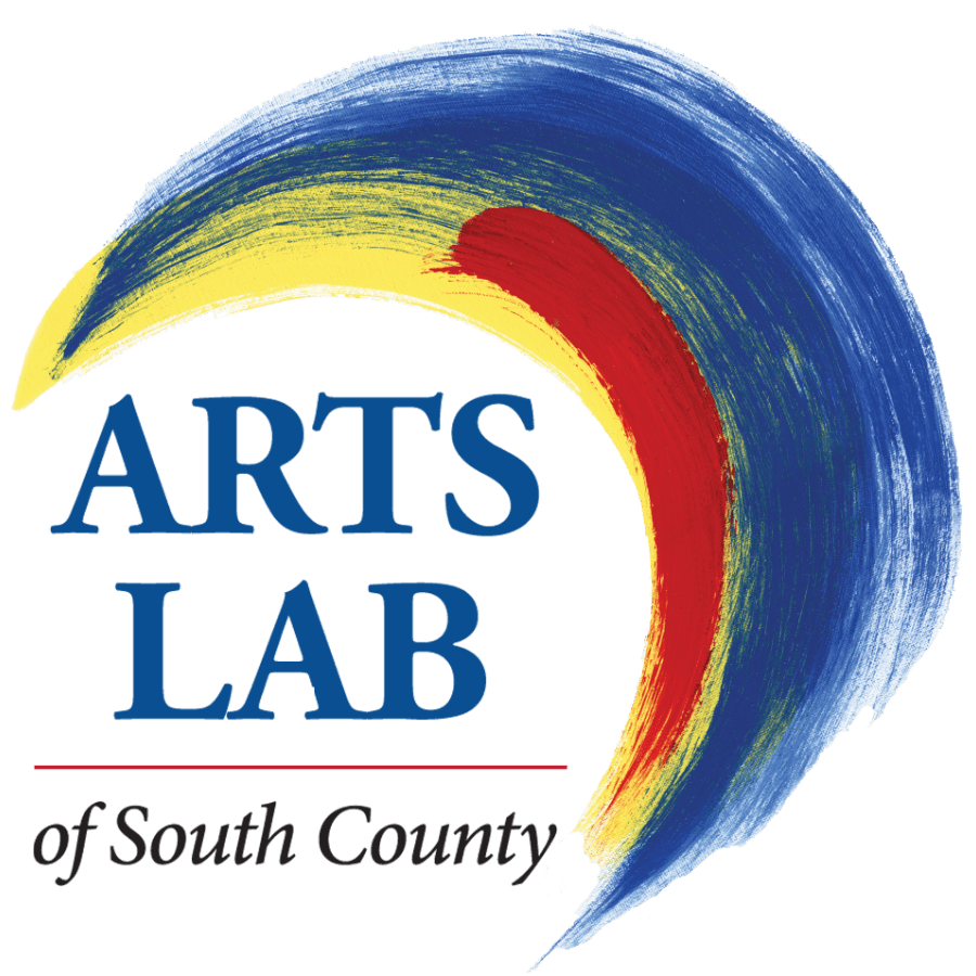 Logo for Arts Lab of South County featuring colorful brushstroke elements.